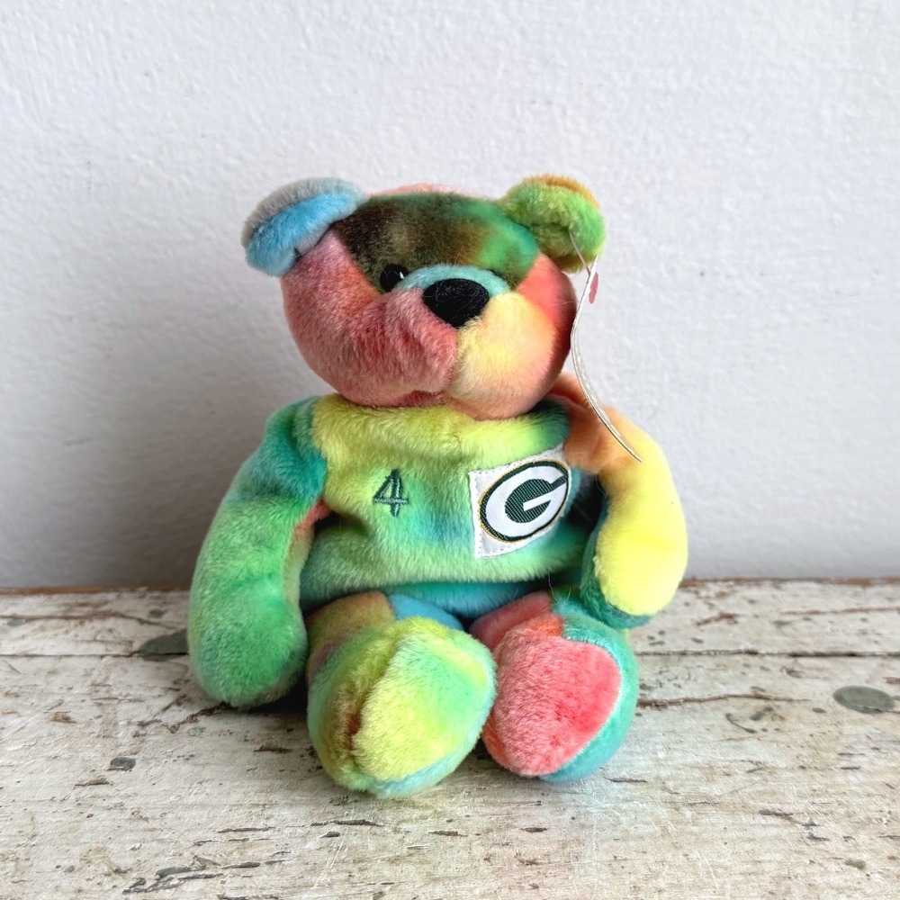 Salvino's Bammers Brett Favre #4 Green Bay Packers Tie Dye Plush Bear 1999